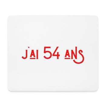 bref j'ai un 54 ans pour la deuxième fois - Tapis de souris (format paysage) - blanc - Devant
