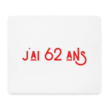 bref j'ai un 62 ans pour la deuxième fois - Tapis de souris (format paysage) - blanc - Devant