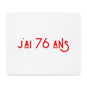 bref j'ai 76 ans pour la deuxième fois - Tapis de souris (format paysage) - blanc - Devant