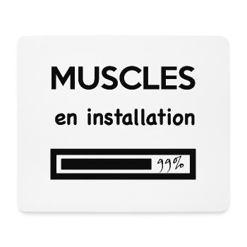Muscles en installation - Tapis de souris (format paysage) - blanc - Devant