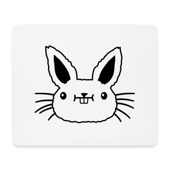 Face little kawaii rabbit - Mouse Pad (horizontal) - white - Front