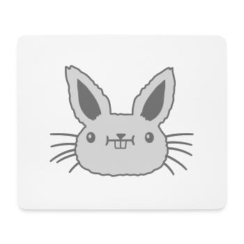 Small kawaii rabbit face - Mouse Pad (horizontal) - white - Front
