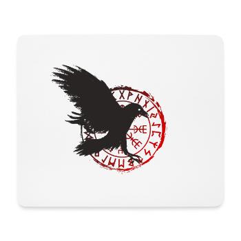 Corbeau - Tapis de souris (format paysage) - blanc - Devant