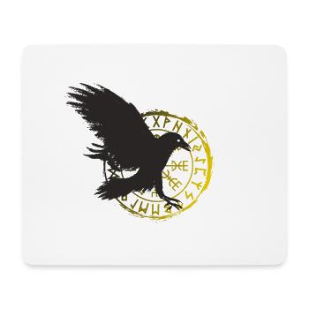 Corbeau - Tapis de souris (format paysage) - blanc - Devant