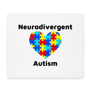 Neurodivergent Autism - Mouse Pad (horizontal) - white - Front