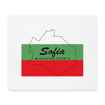 Sofia - Hauptstadt mit GPS & Flagge - Mousepad (Querformat) - Weiß - Vorne