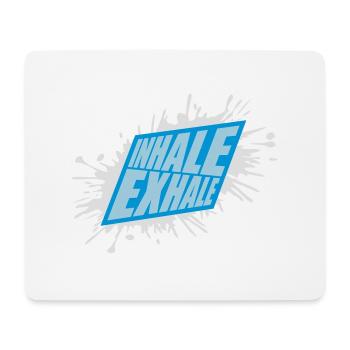 Inspirez expirez Yoga citation - Tapis de souris (format paysage) - blanc - Devant