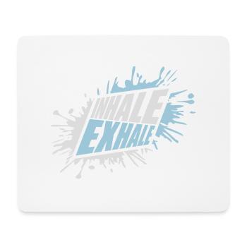 Inspirez expirez Yoga citation - Tapis de souris (format paysage) - blanc - Devant