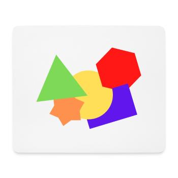 Formes colorées - Tapis de souris (format paysage) - blanc - Devant