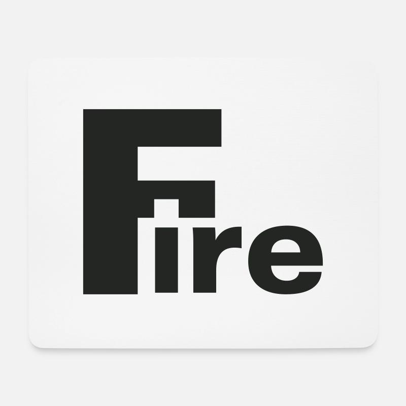 Fire voll - Mousepad (Querformat) - Weiß