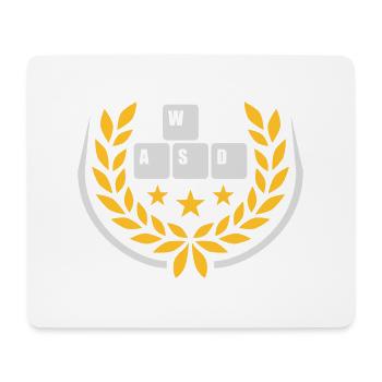 Laurel wreath WASD Star Coat of Arms - Mouse Pad (horizontal) - white - Front