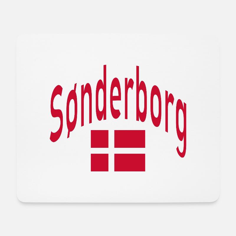 Sønderborg dänemark flagge - Mousepad (Querformat) - Weiß