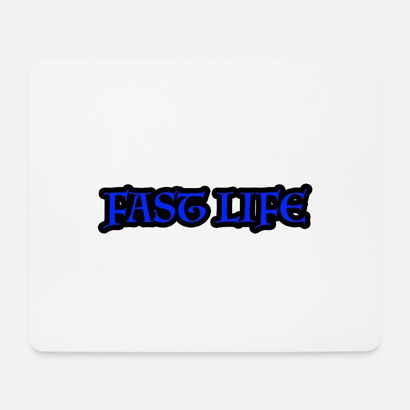 Fast Life - Mousepad (Querformat) - Weiß