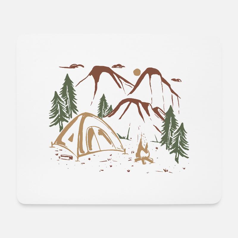 Camper - Mousepad (Querformat) - Weiß