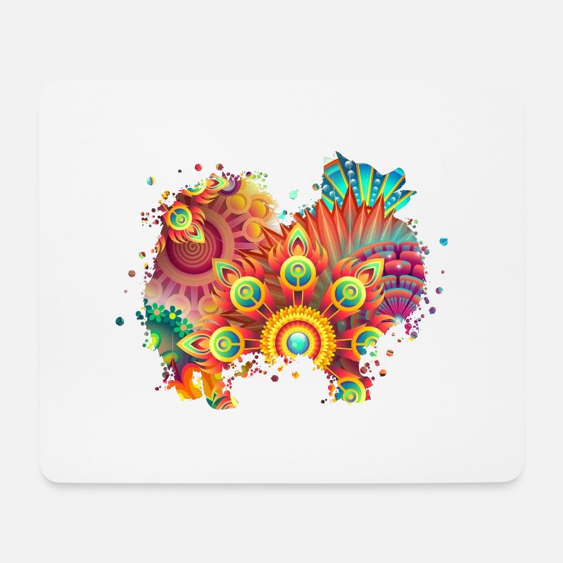 German Spitz Hund Deutscher Spitz - Mousepad (Querformat) - Weiß