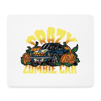 Verrücktes Zombie-Auto halloween Verrücktes Zombie - Mousepad (Querformat) - Weiß - Vorne