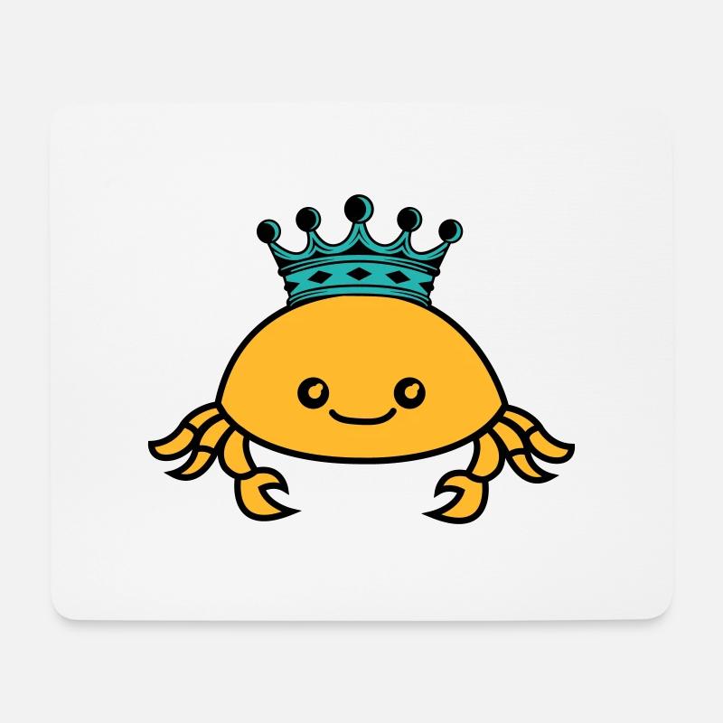 krabbe könig - Mousepad (Querformat) - Weiß