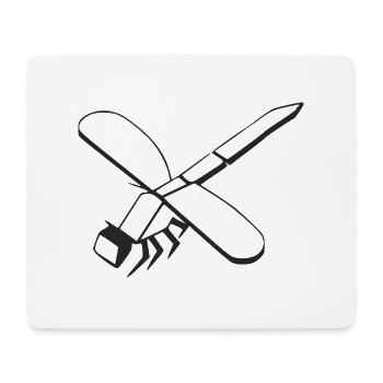 Isometrische Libelle - Mousepad (Querformat) - Weiß - Vorne