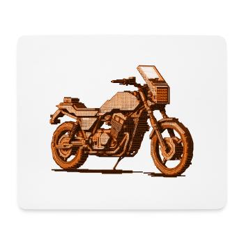 Motorcycle in a beautiful retro 8 bit vector graphics - Mouse Pad (horizontal) - white - Front