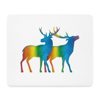 Hirsch - Mousepad (Querformat) - Weiß - Vorne
