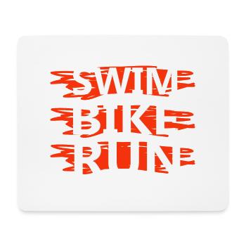 Triathlon Natation Bike Run Marathon - Tapis de souris (format paysage) - blanc - Devant