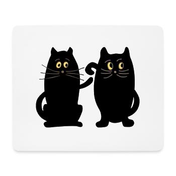 Chats - Tapis de souris (format paysage) - blanc - Devant