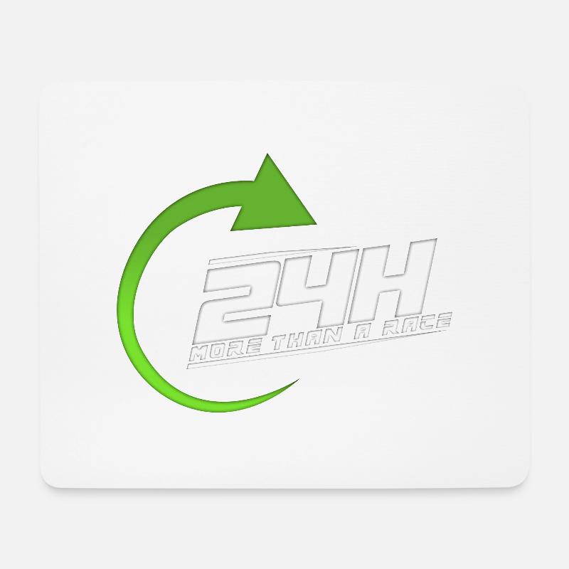 24h - Mousepad (Querformat) - Weiß
