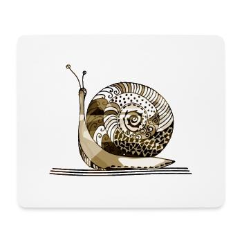Escargot - Tapis de souris (format paysage) - blanc - Devant