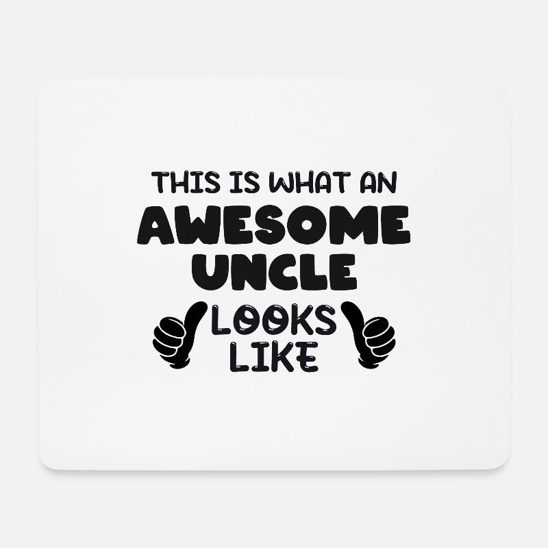 This is what an Awesome Uncle lookslike - Mousepad (Querformat) - Weiß