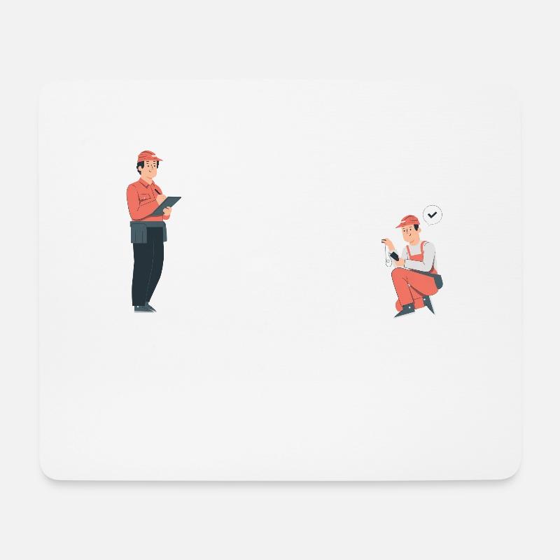 Keine Panik! Der Handwerker ist da! Technik, Azubi - Mousepad (Querformat) - Weiß