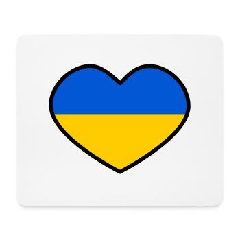 Ukrainisches Herz - Mousepad (Querformat) - Weiß - Vorne