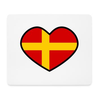 Skåne heart - Mouse Pad (horizontal) - white - Front