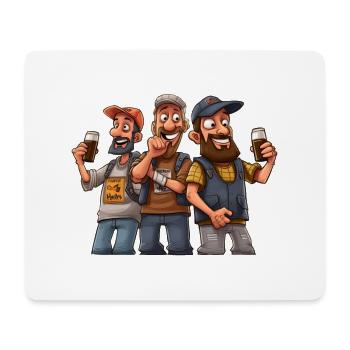 Brew Crew: Unleashing the Beer Gang's Spirit - Mouse Pad (horizontal) - white - Front