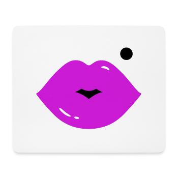 Lippen mit Muttermal - Mousepad (Querformat) - Weiß - Vorne
