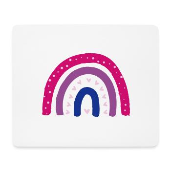 Bisexuell Rainbow Regenbogen Pride LGBTQ + Bi - Mousepad (Querformat) - Weiß - Vorne