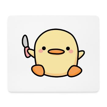 Little duck with a knife - Mouse Pad (horizontal) - white - Front