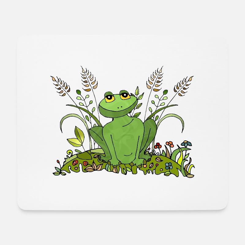 Frosch - Mousepad (Querformat) - Weiß