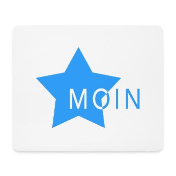 Moin mit Stern - Mousepad (Querformat) - Weiß - Vorne
