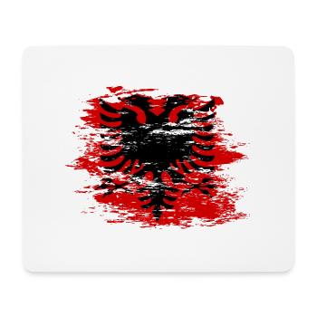 Albania flag used - Mouse Pad (horizontal) - white - Front
