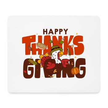 Lustiger Truthahn, Thanksgiving - Mousepad (Querformat) - Weiß - Vorne