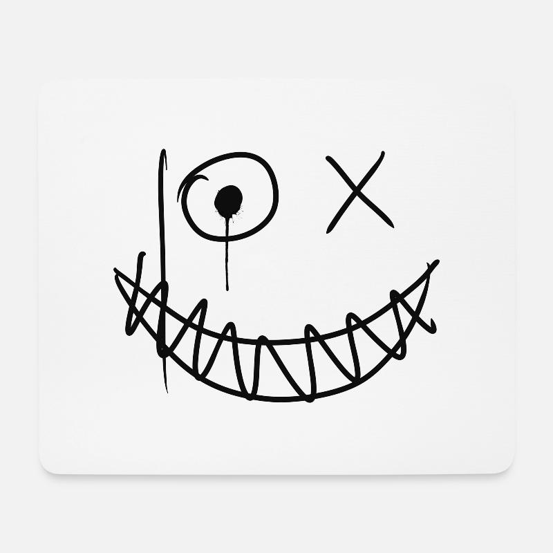Hahaha grinsekatze - Mousepad (Querformat) - Weiß