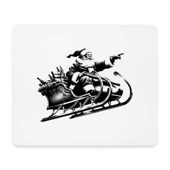 Le Père Noël glisse dans les airs - Tapis de souris (format paysage) - blanc - Devant