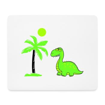 dinosaurier palme 02 - Mousepad (Querformat) - Weiß - Vorne
