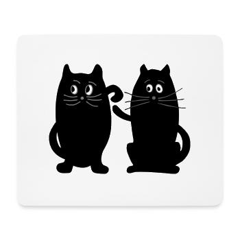 Chats - Tapis de souris (format paysage) - blanc - Devant