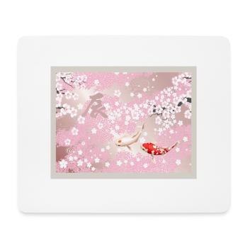 Koi Harmony: A New Year Bloom 2024 Koi - Mouse Pad (horizontal) - white - Front
