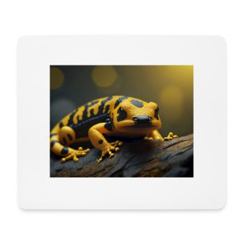 Niedliche Tiere, die Winterschlaf halten – Feuersalamander - Mousepad (Querformat) - Weiß - Vorne