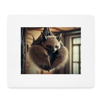 Niedliche Tiere chillen – Fledermaus - Mousepad (Querformat) - Weiß - Vorne