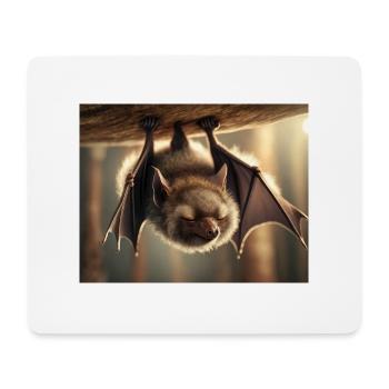 Niedliche Tiere chillen – Fledermaus - Mousepad (Querformat) - Weiß - Vorne