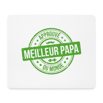 Approuvé meilleur papa du monde - Tapis de souris (format paysage) - blanc - Devant