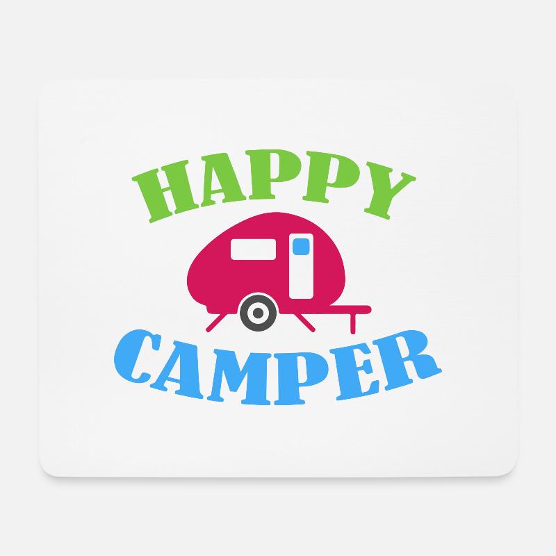Camping - Mousepad (Querformat) - Weiß